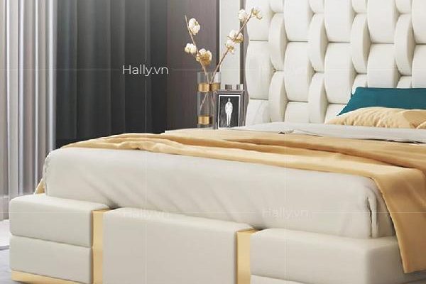 Giường ngủ bọc da cao cấp nhập khẩu Allecra 01